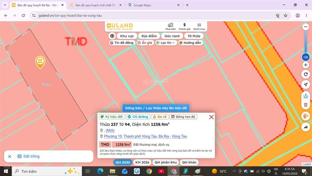 Thích hợp xây dựng khu nghỉ dưỡng, gần biển