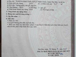 Bán nhà riêng tại bình chiểu, 3,85 tỷ, 70m2.   0565 593 ***