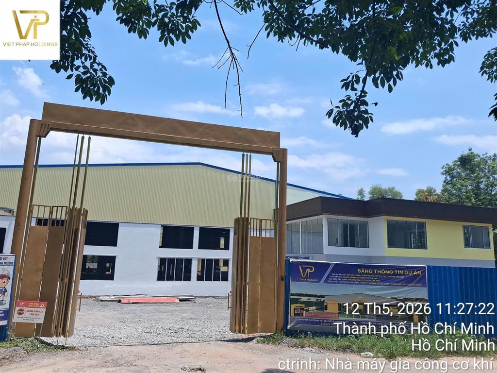 Cho thuê nhà xưởng quy mô lớn  vị trí đẹp tại đường bình mỹ 38, phường bình cơ, tp.hcm