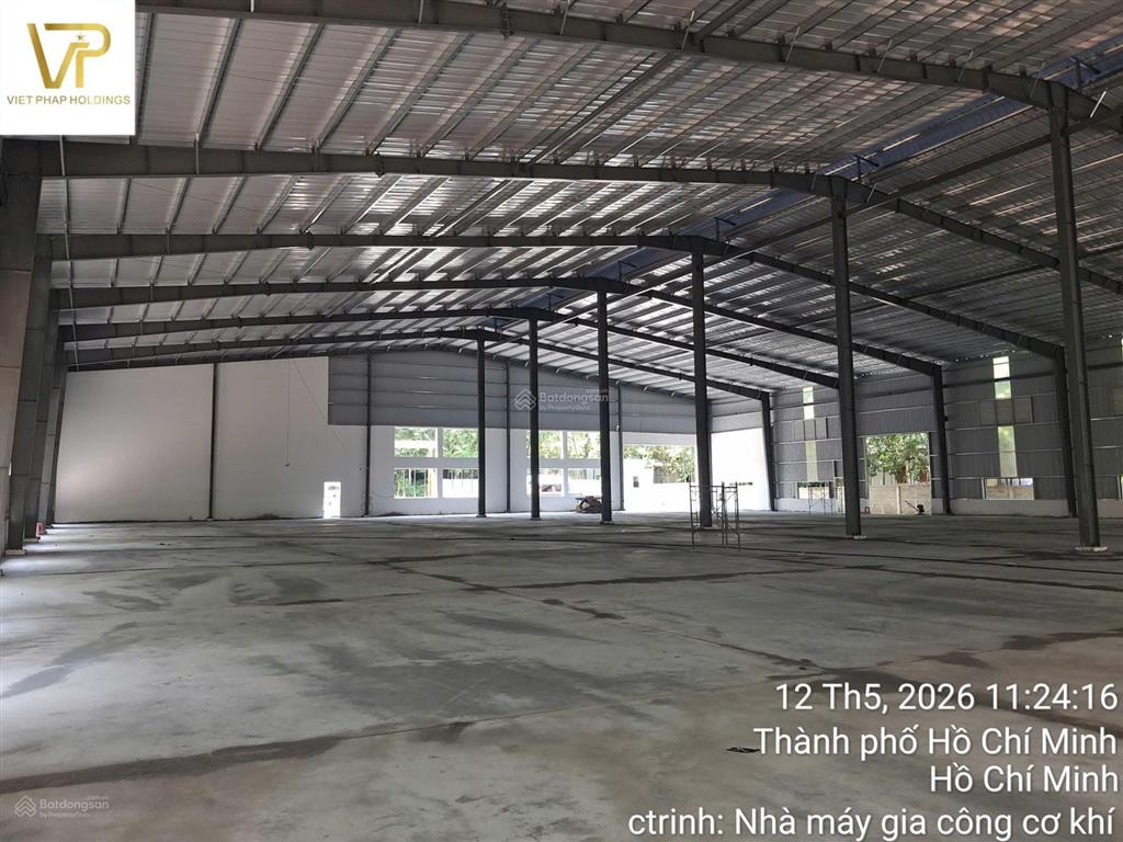 Cho thuê nhà xưởng quy mô lớn  vị trí đẹp tại đường bình mỹ 38, phường bình cơ, tp.hcm
