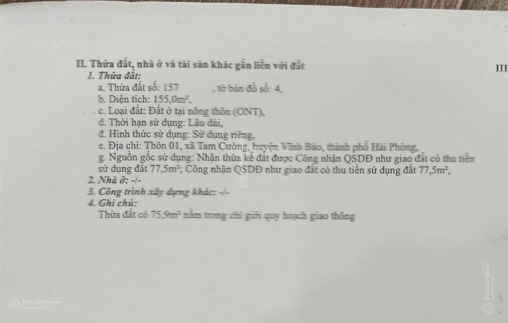 Đất chính chủ cần bán nhanh có thương lượng