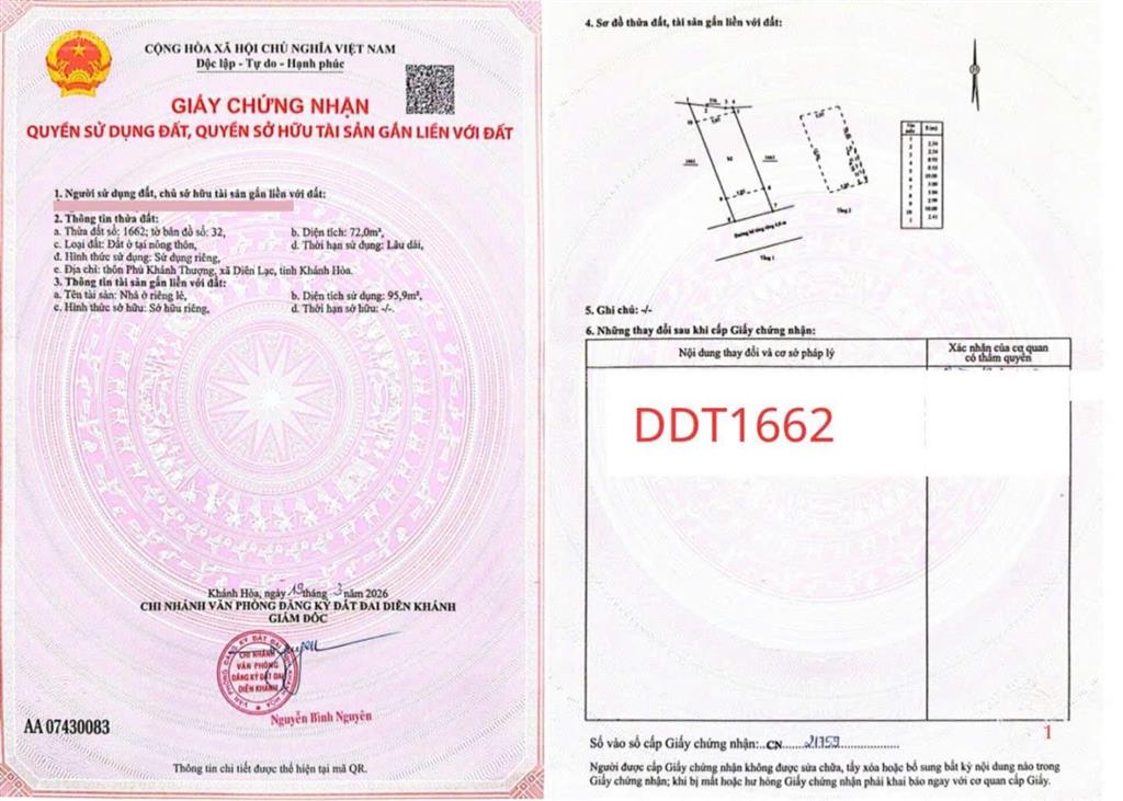 Nhà mới tại xã diên thạnh, 2,6 tỷ, 72m2 cần tìm chủ mới