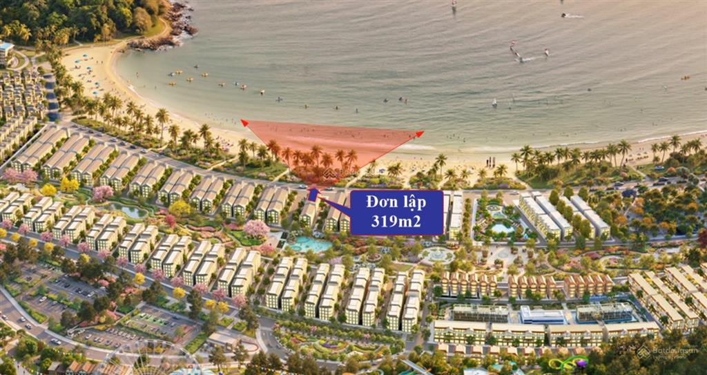 Duy nhất + hiếm căn biệt thự đơn lập 319m2 mặt biển + 03 mặt đường + hè 5m+ đường 35m+ pk đảo ngọc