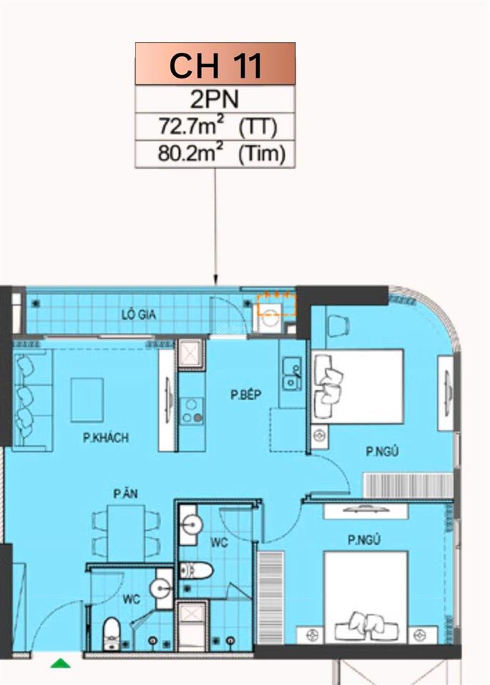 Hiếm cực hiếm căn hộ 2pn diện tích 80m2 chỉ có 6,3 tỷ ở thành phố hồ chí minh