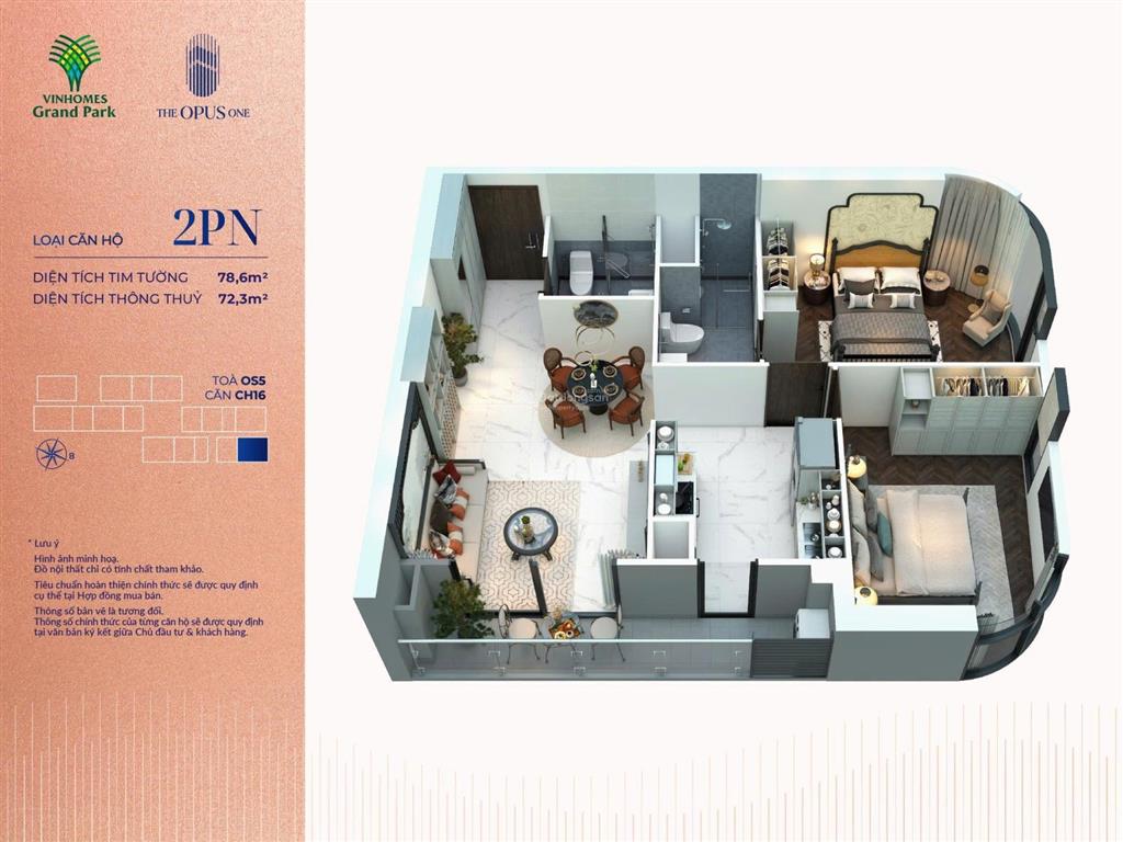 Hiếm cực hiếm căn hộ 2pn diện tích 80m2 chỉ có 6,3 tỷ ở thành phố hồ chí minh