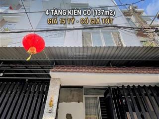 Ngang 8m hiếm có, nguyễn sơn, tân phú, 4 tầng, 137m2 giá 15 tỷ tl gần siêu thị go