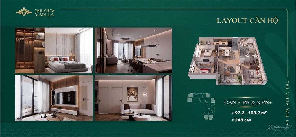 Căn hộ 3pn + 2vs toà v1, the vista văn la thanh toán trước chỉ 15%, miễn lãi 2 năm, htls tới 70%