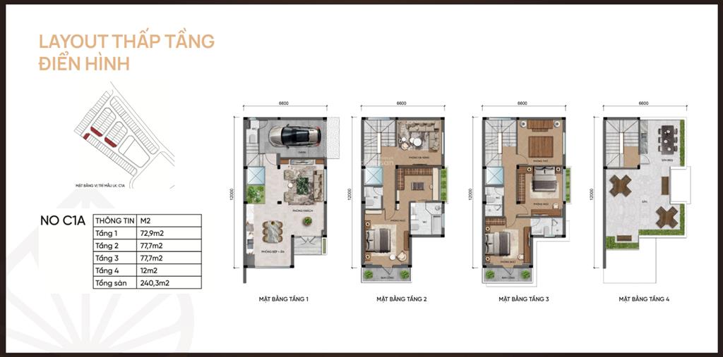 Bán nhanh liền kề dự án iconia lakeside, 385,3 triệu/m2, 75m2, 4 tầng, tây bắc, đông nam