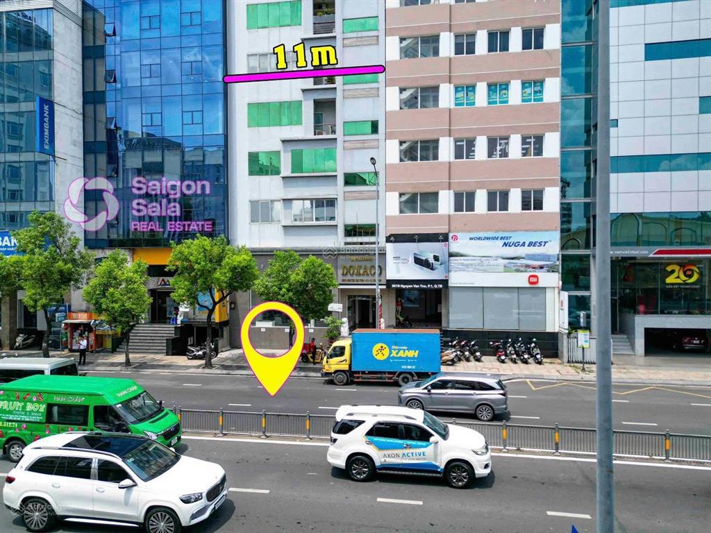 Tòa nhà mặt tiền nguyễn văn trỗi phú nhuận  dt 11x30m  hầm 10 tầng  tn 450tr/th  giá 105 tỷ