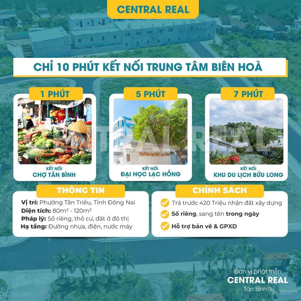 Bán lô đất khu dân cư phường tân triều