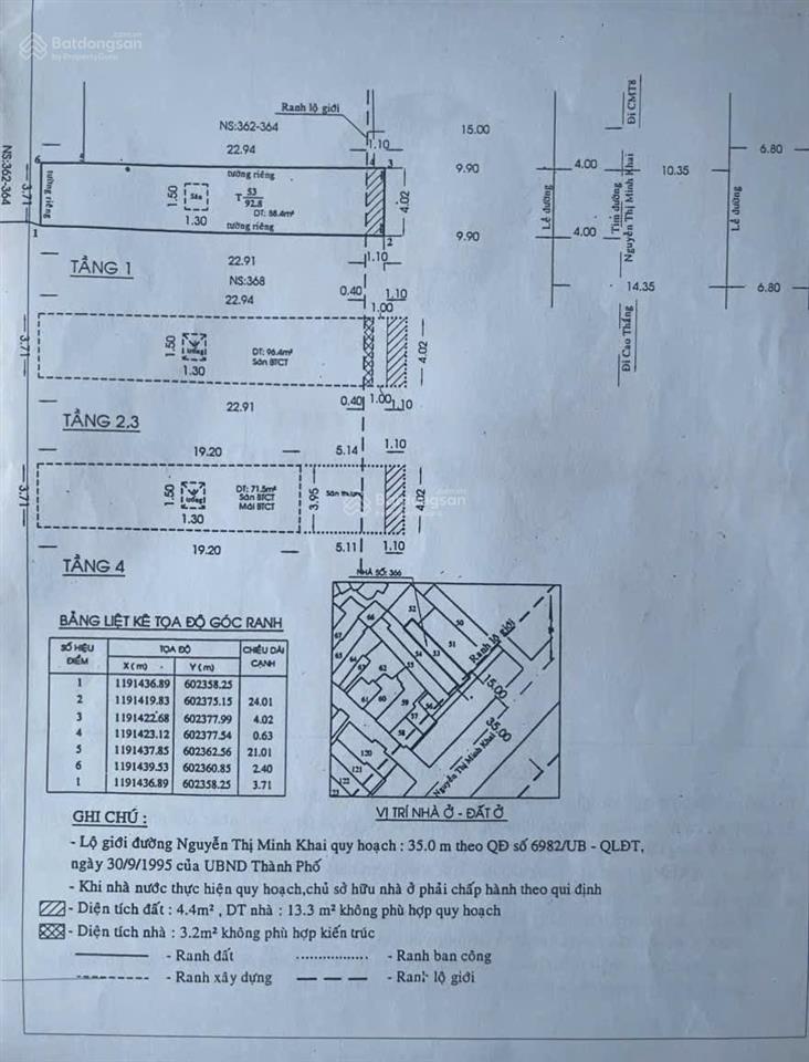 Bán gấp mt 366 nguyễn thị minh khai q3, dt 4m x 23m, 92m², 4 tầng giá 40 tỷ, giảm sâu từ 47 tỷ