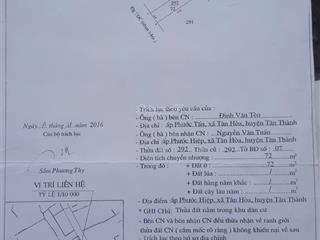 Bán đất tái định cư tân hòa phú mỹ, 72m2 full thổ cư, chính chủ sổ sẵn.