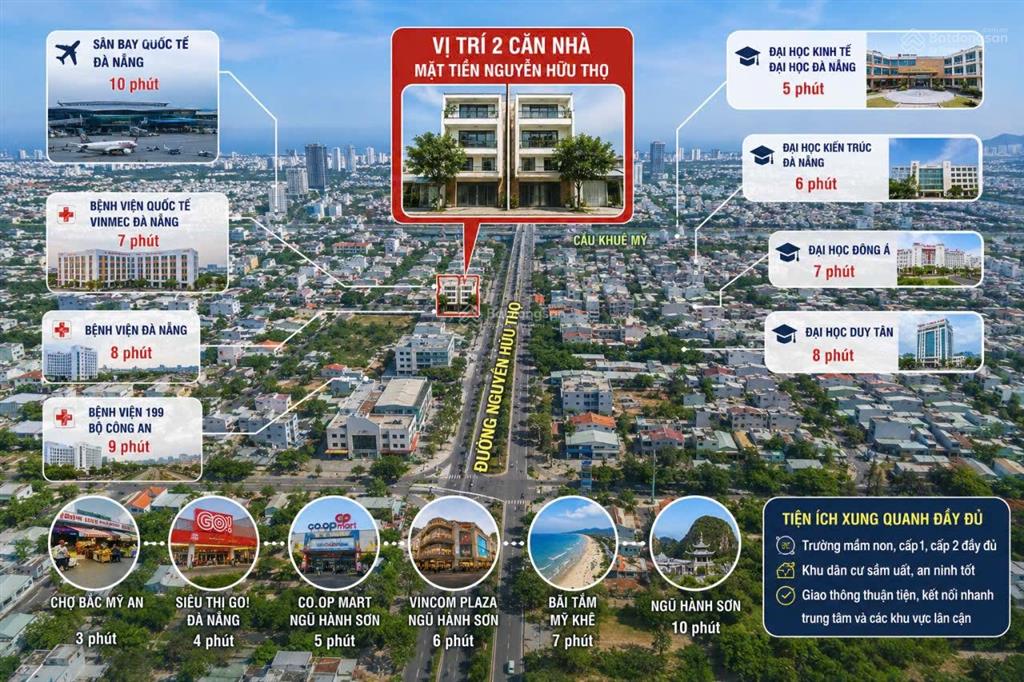 Hot hot hot chủ nghộp bank cần bán nhanh  2 căn nhà 3 tầng liền kề mặt tiền nguyễn hữu thọ