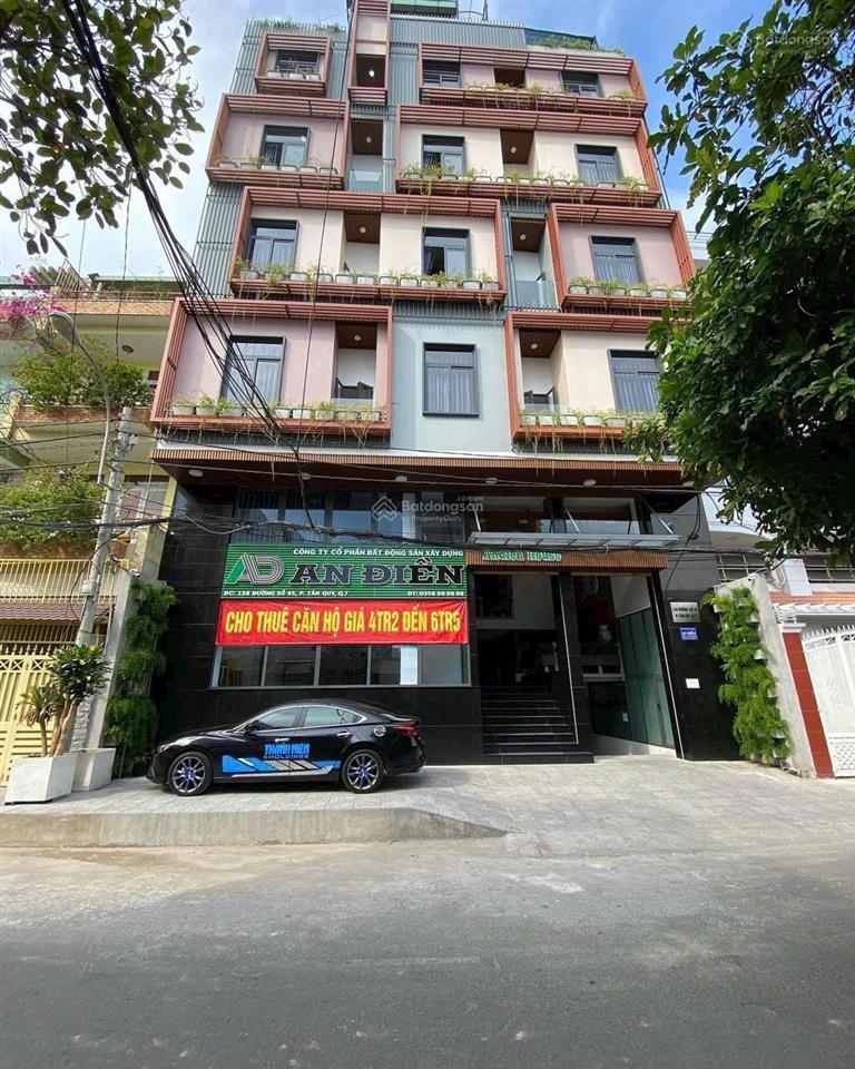 Bán toà chdv 14x20m 1491m sàn 70pn thu nhập 400triệu/tháng mt trung tâm p. tân quy quận 7 hầm+7tầng