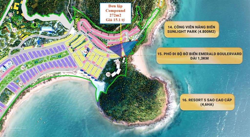 Duy nhất căn đơn lập 272m2 nở hậu + view 02 mặt biển + compound kép kín + khoáng nóng onsen