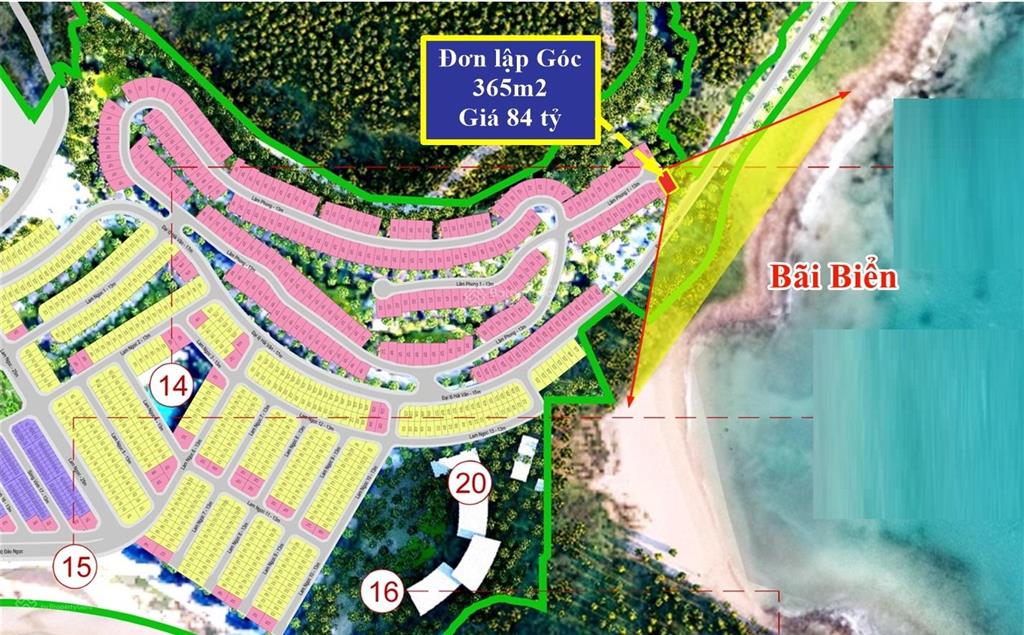 [hiếm] đơn lập góc 365m2 + 03 mặt view biển + compound khép kín + tựa núi cao độ 29m + sổ lâu dài