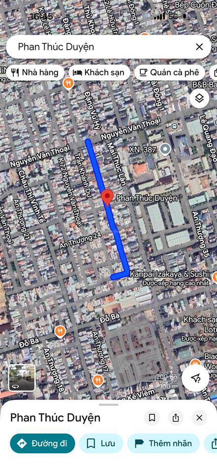 Bán đất mt phan thúc duyện, ngũ hành sơn, lõi phố tây, 96 m nở hậu 18 tỷ sát nguyễn văn thoại