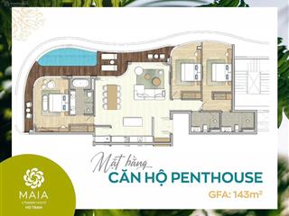 Penthouse maia resort hồ tràm  "dinh thự trên không" thiết kế cao cấp 5 sao chỉ 14 tỷ