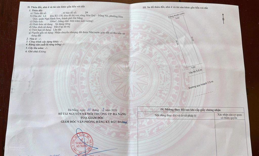 Chính chủ cô thủy bán đất đầm sen nam hòa xuân b2.138 đường bờ quan 22 giá 4.4 tỷ