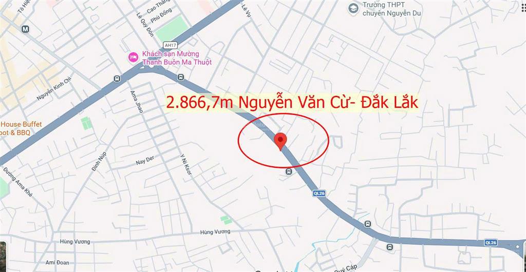 Mặt tiền huyết mạch bmt 2.866m2 chỉ 31 tỷ