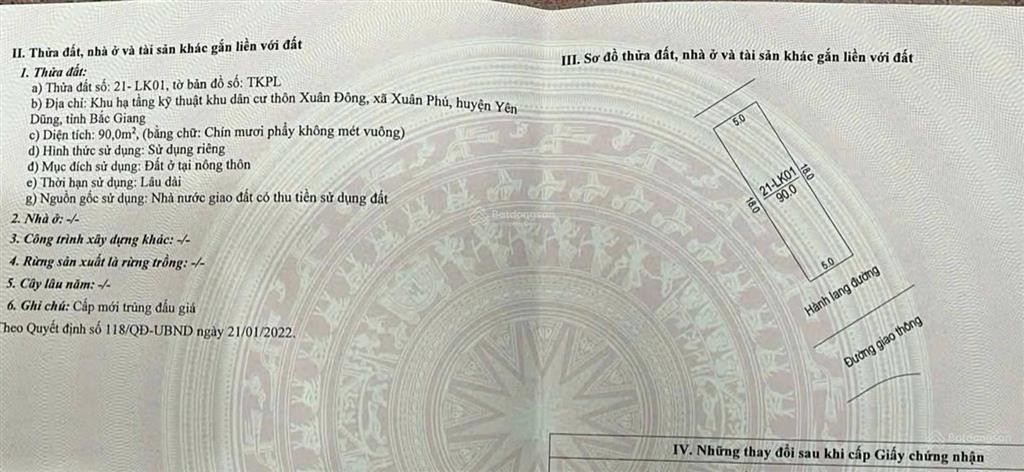 Bán nhanh 1 cặp khe thoáng đầu giá xuân đông  xuân phú bắc giang