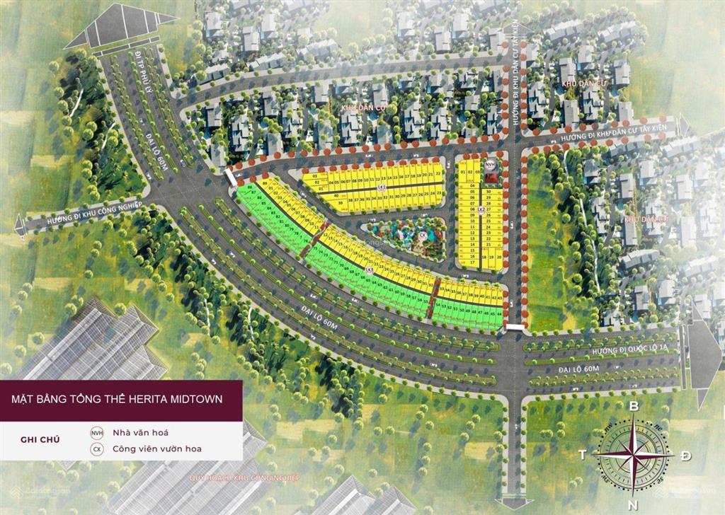 Bán đất tại herita midtown hà nam, giá tốt 23 triệu/m2, 85.5 m2