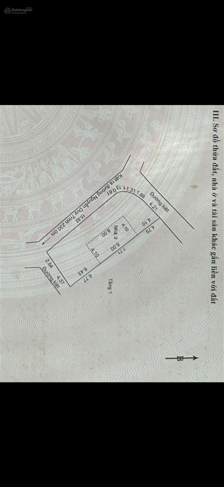 Bán lô đất 3 mặt tiền kiệt nguyễn duy trinh giá 5,5 tỷ