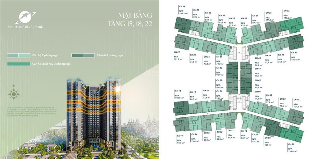 Hot!! chỉ từ 104tr/1m2 sở hữu căn hộ hạng sang sunshine river park.  0846 649 ***