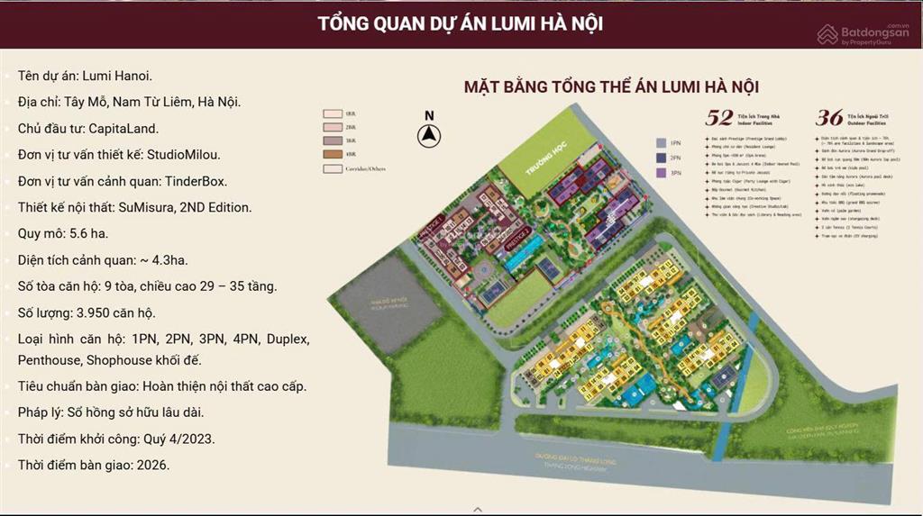 Chính chủ bán căn hộ 2pn 2wc  62m tại lumi hà nội, giá đầu tư, view bể bơi, hướng mát, tầng đẹp.