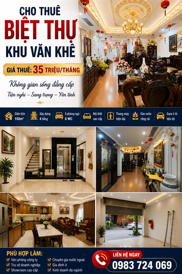 Chuyên cho thuê bt lk khu geleximco,an phú,an vượng,tenra,an hưng,văn khê,himlam,louis,galaxy