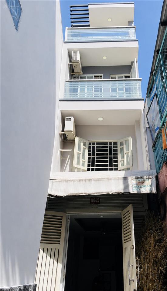 Bán nhà đ. vạn kiếp, bình thạnh 42m2, 4 tầng, 6pn cách mặt tiền chỉ 20m, giá 6.7 tỷ.