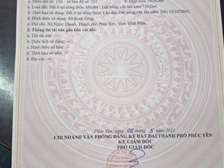 1020m2. ở ngọc thanh phúc yên phú thọ