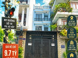 110tr/m2 có ngay mặt tiền kd ngay cv làng hoa 86m2 4x20m nở hậu 5m 3t kiên cố giá chỉ 9,7 tỷ tl