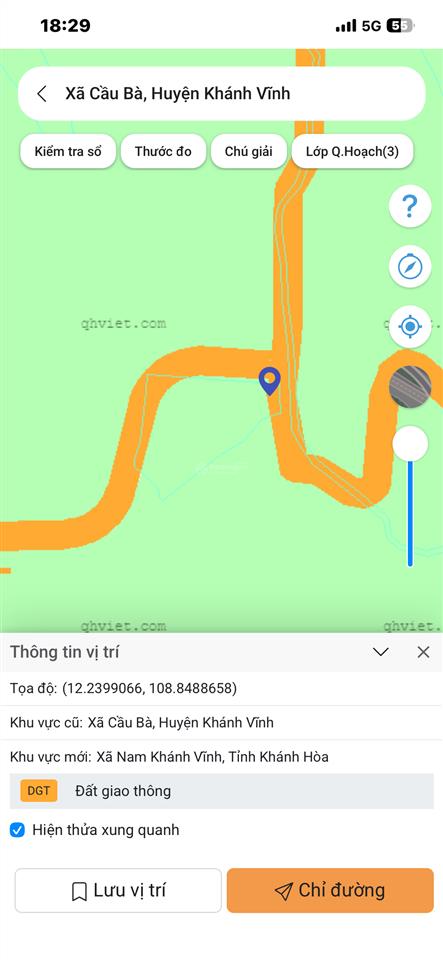Bán lô đất tại cầu bà khánh vĩnh đất rsx