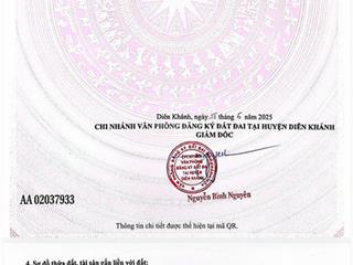Bán lô diên phước cũ, xã diên thọ mới, khánh hòa