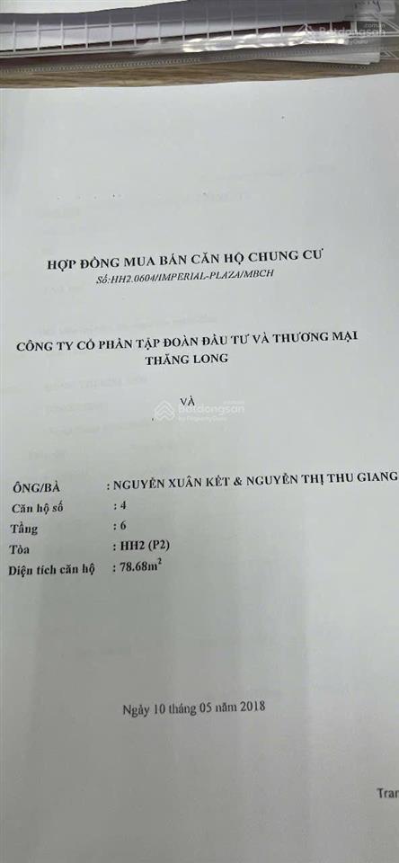 Bán căn hộ 2pn, 2wc tại 360, imperial plaza, giải phóng, 6,8 tỷ 78,68 m2 để lại toàn bộ nội thất