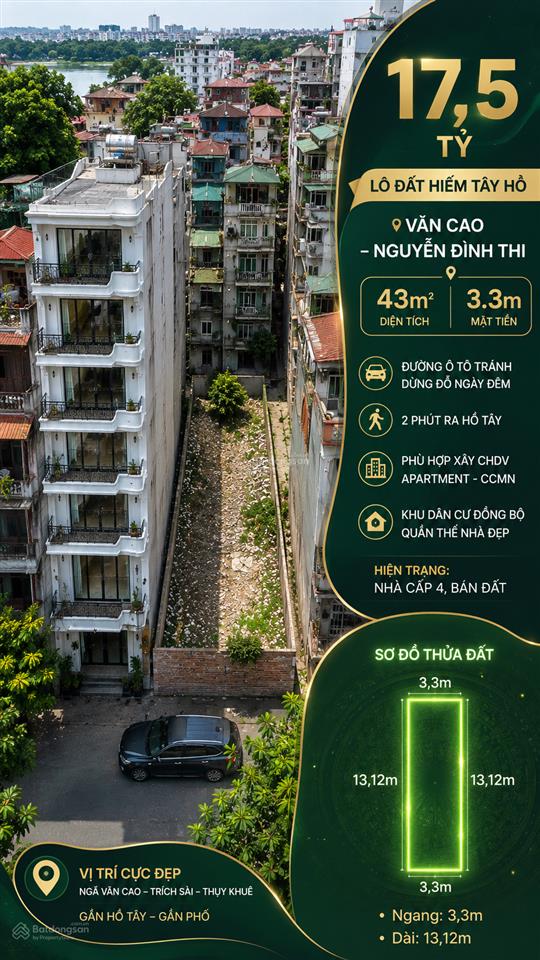 Cần bán nhà phố văn cao  ba đình . dt 46m2 , x 2 tầng . đường ô tô tránh, gần phố , gần hồ .