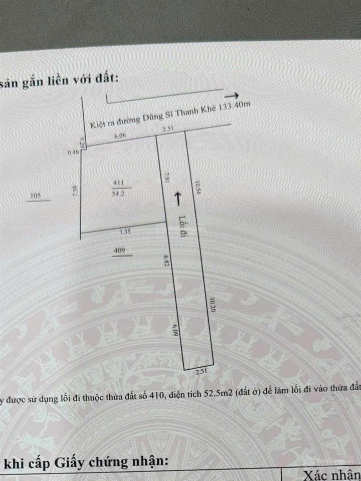 Mình chính chủ cần bán bán lô kiệt 21 dũng sĩ thanh khê , p. thanh khê tây . kiệt rộng 4m ô tô tải