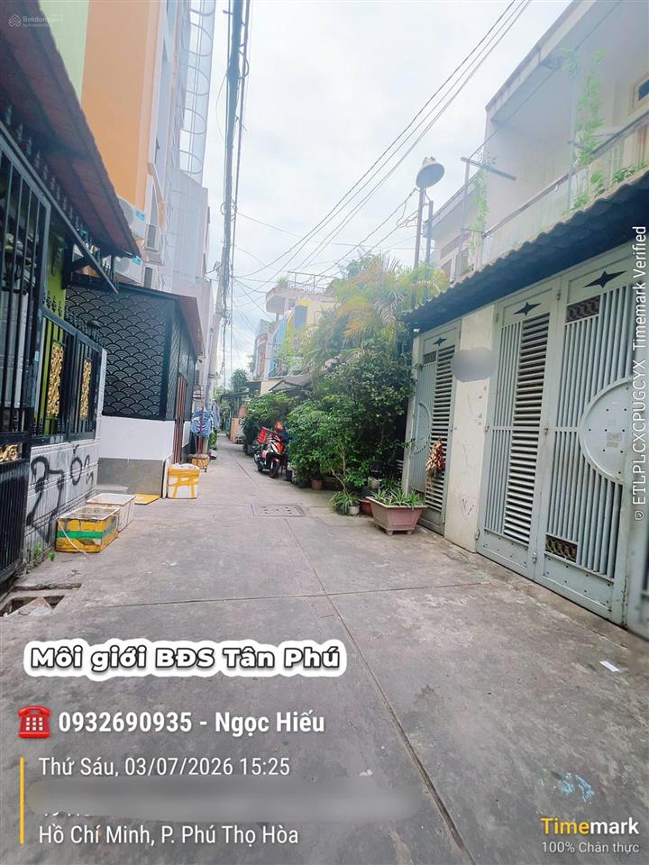 Nhà ngang 5.3m giá chỉ 6.5 tỷ  nguyễn như lãm (khu chợ vải phú thọ hòa) tân phú