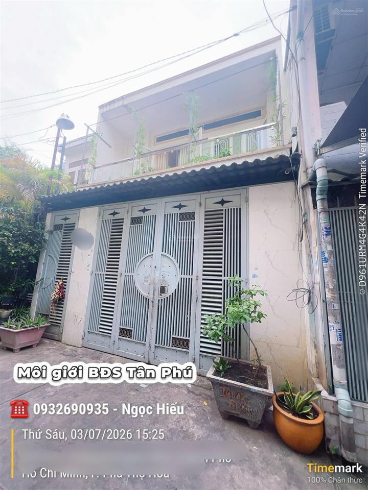 Nhà ngang 5.3m giá chỉ 6.5 tỷ  nguyễn như lãm (khu chợ vải phú thọ hòa) tân phú