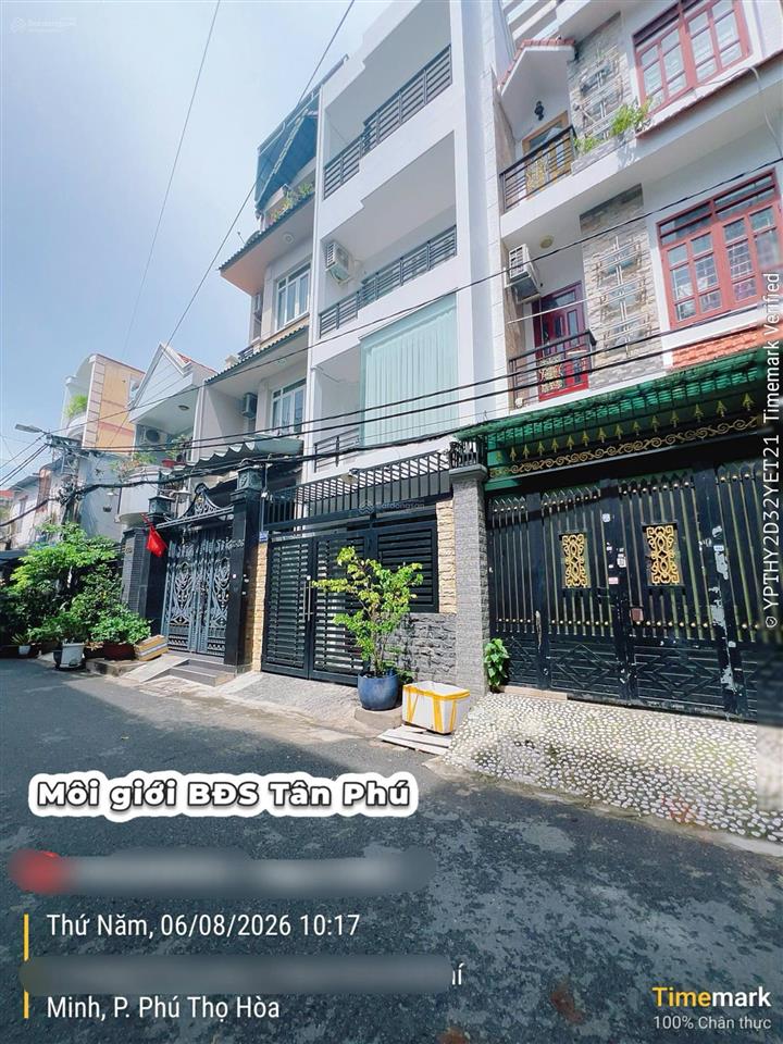 Hẻm 6m thông gò dầu  gần tân sơn nhì, dt (4x17m) 1 trệt 2 lầu + sân thượng chỉ 9.5 tỷ