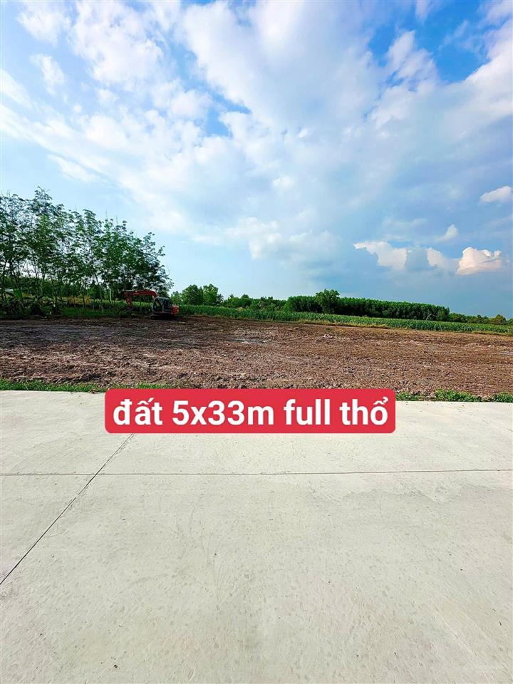 Đất thổ cư gần kcn hiệp thạnh. 5x33 đường bê tông. 395tr