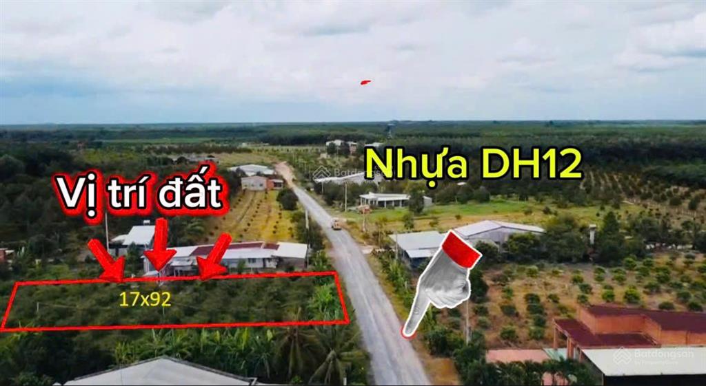17x92m. hơn 1500m2 có thổ cư. đường nhựa. 2,12 tỷ