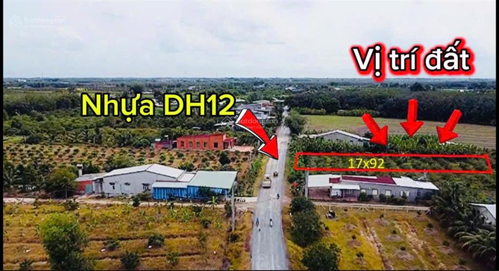 17x92m. hơn 1500m2 có thổ cư. đường nhựa. 2,12 tỷ