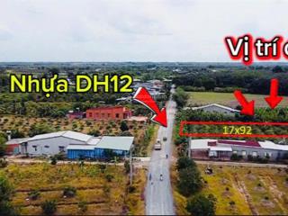 17x92m. hơn 1500m2 có thổ cư. đường nhựa. 2,12 tỷ