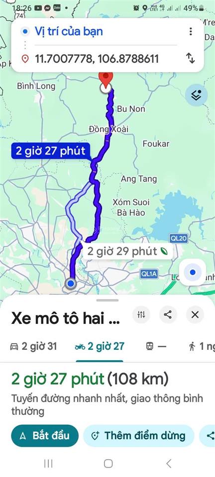 Gia đình cần bán gấp 2 lô đất thổ cư phú riềng giá thương lượng mạnh