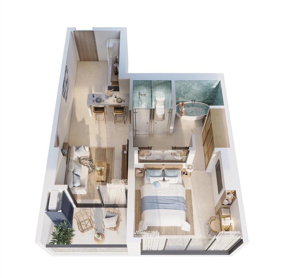 Đón gió biển py vào buổi sáng tại căn hộ cao tầng quy mô 3pn, 1pk và 3wc, thanh toán chỉ từ 5 tỷ