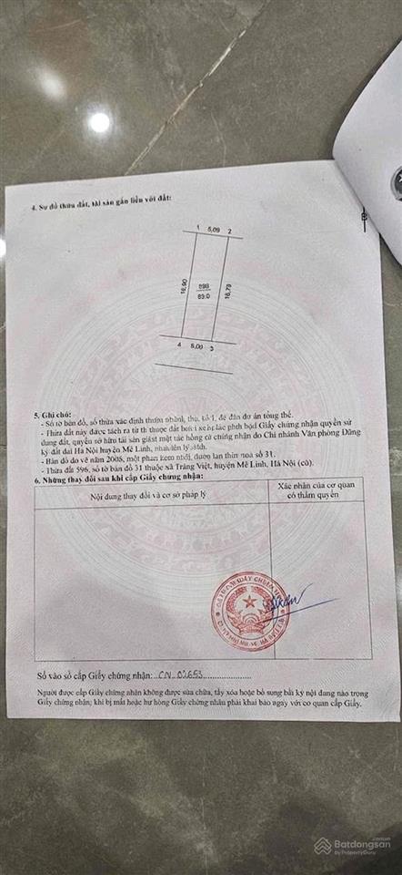 Hót đất trong đê xóm 8 tráng việt chỉ 6xtr/1m