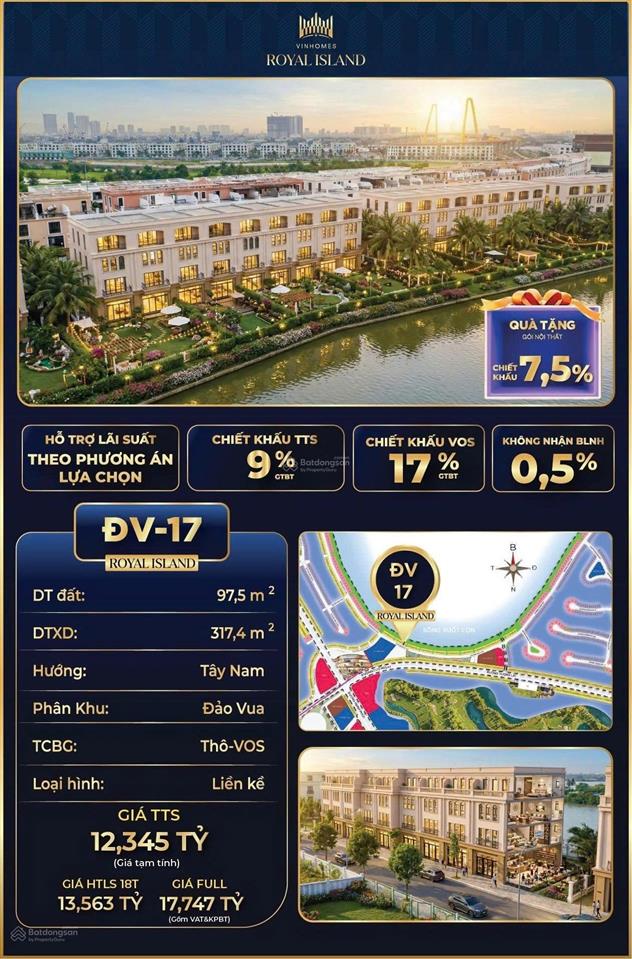 Vinhomes vũ yên độc quyền căn liền kề đảo vua, chiết khấu đến 34%