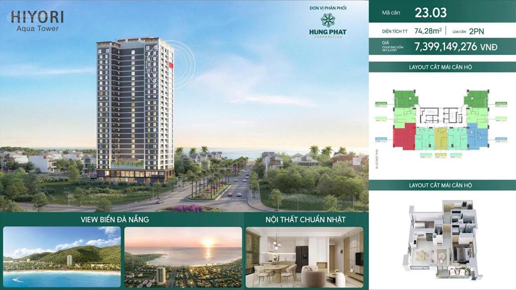Căn hộ hiyori 2 phòng ngủ chuẩn nhật view biển cực đẹp